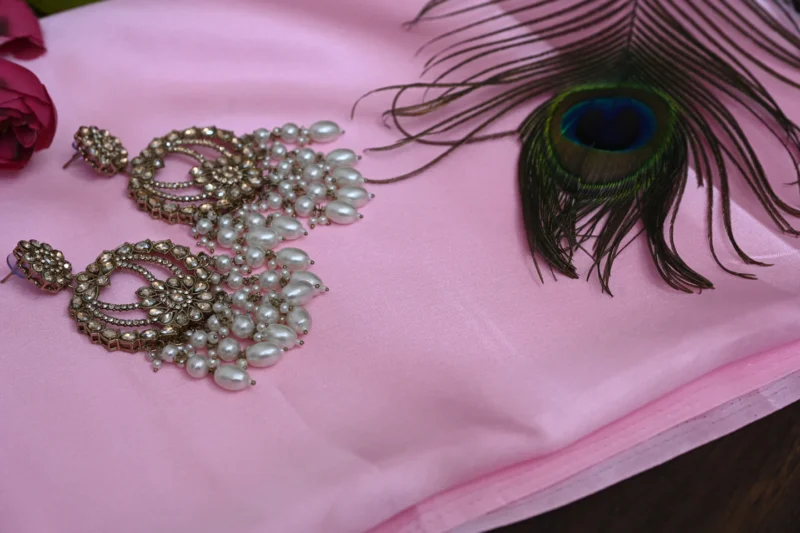 Vanni white pearls Danglers - Image 6