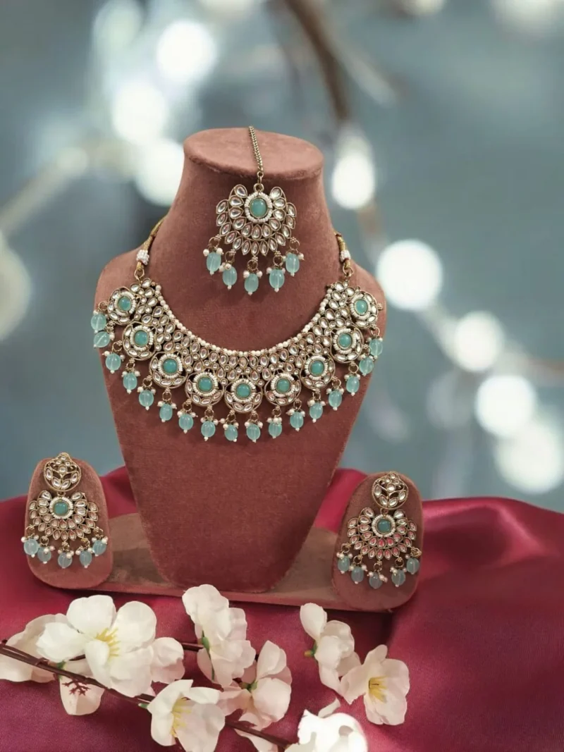 Neel Mahal Blue Kundan Necklace
