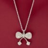 Crystal Bow Charm Pendant