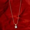 Solitaire Square Pendant