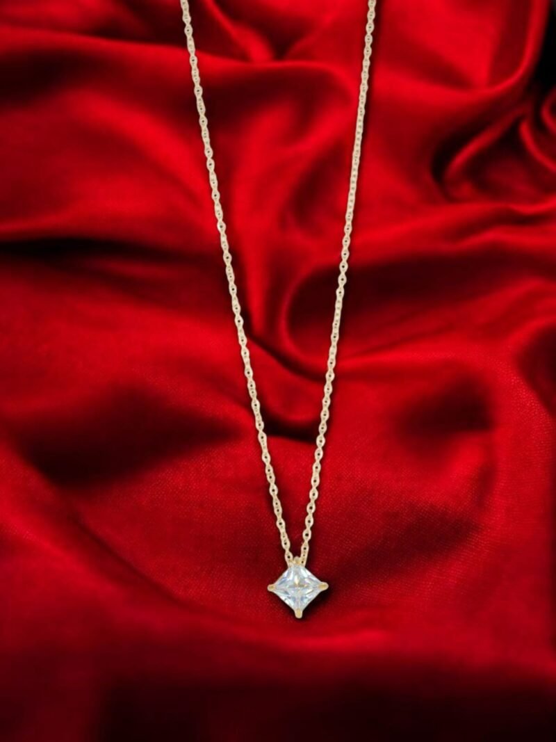 Princess Cut Solitaire Pendant